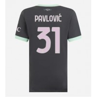 Billiga AC Milan Strahinja Pavlovic #31 Tredje fotbollskläder Dam 2024-25 Kortärmad